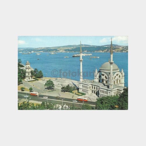 İstanbul Dolmabahçe Camii Pullu Damgalı Kartpostal