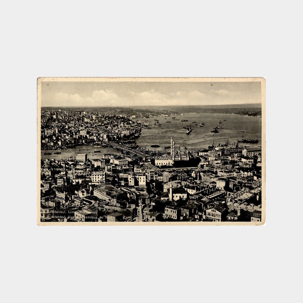 İstanbul Liman Manzarası - Isaac M. Ahitouv Kartpostal
