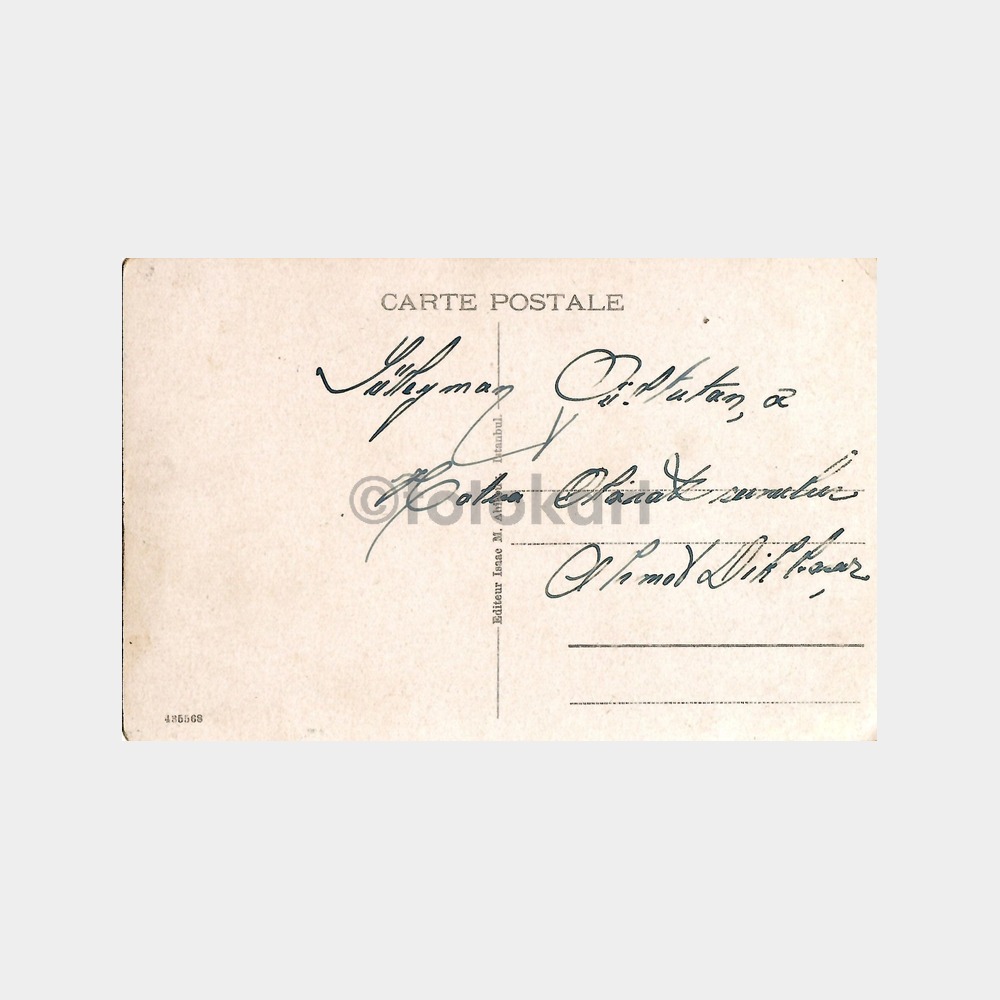 İstanbul Liman Manzarası - Isaac M. Ahitouv Kartpostal - Görsel 2