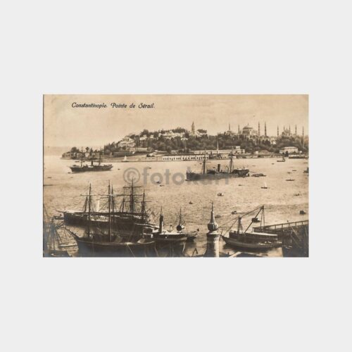İstanbul Sarayburnu Topkapı Sarayı ve Gemiler Kartpostal