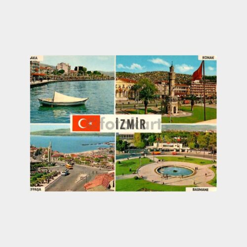 İzmir 4 Görünüş Kartpostal