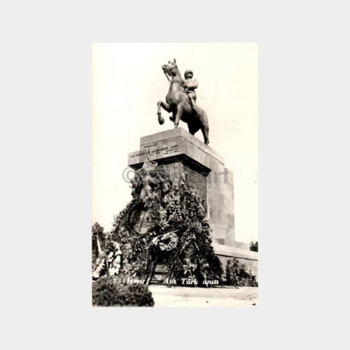 1969 İzmir Atatürk Anıtı Damgalı Fotokart