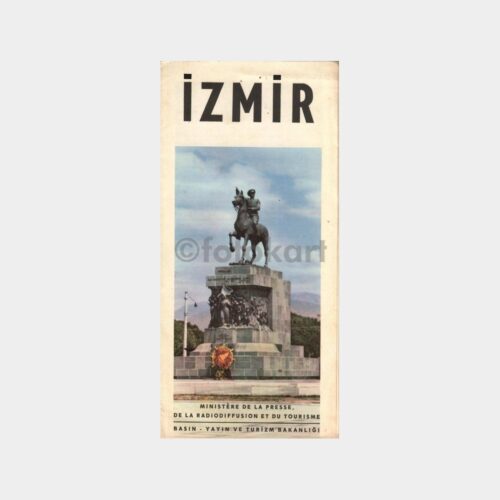 İzmir Eski Turistik 2 Adet Broşür, Fransızca