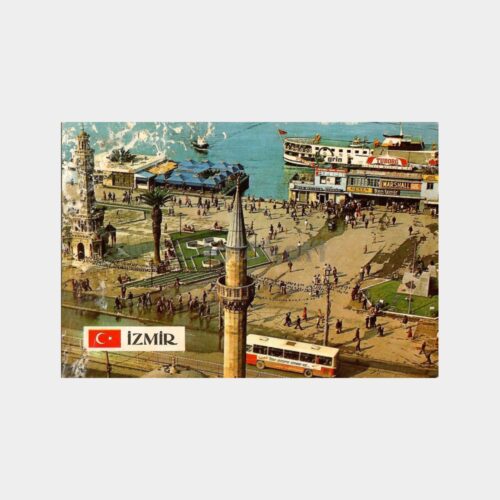 1975 İzmir Konak İskelesi Görünüş Kartpostal