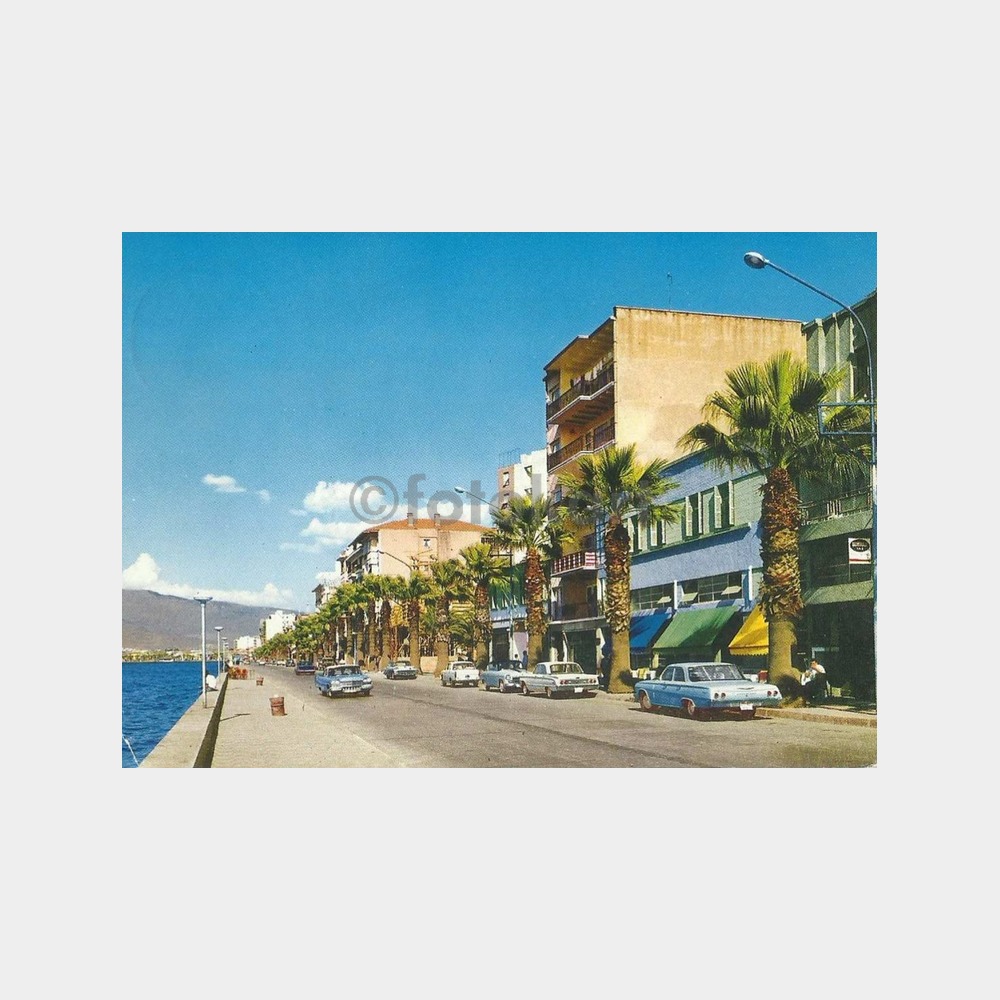 1968 İzmir Kordon - Pullu Damgalı Kartpostal