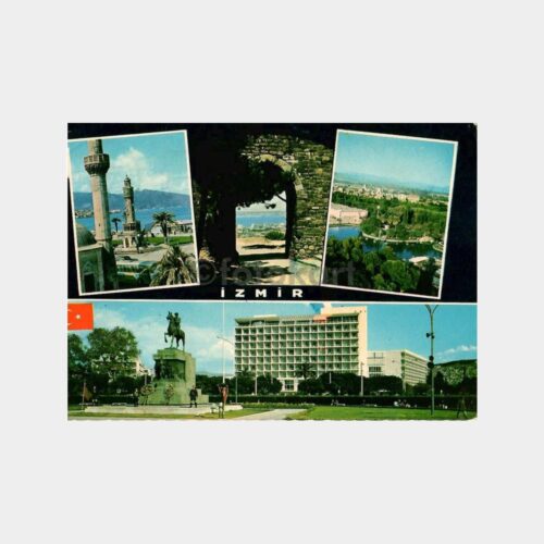 İzmir Pullu Damgalı Kartpostal