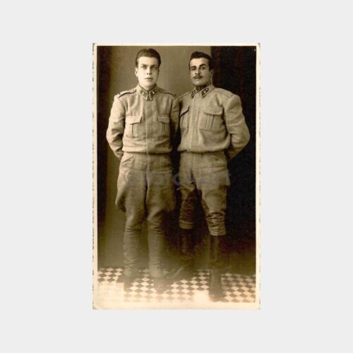 1948 Kars Sarıkamış İki Asker Hatıra Fotoğraf