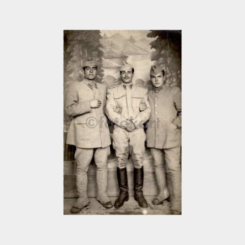 1948 Kars Sarıkamış Üç Asker Hatıra Fotoğraf