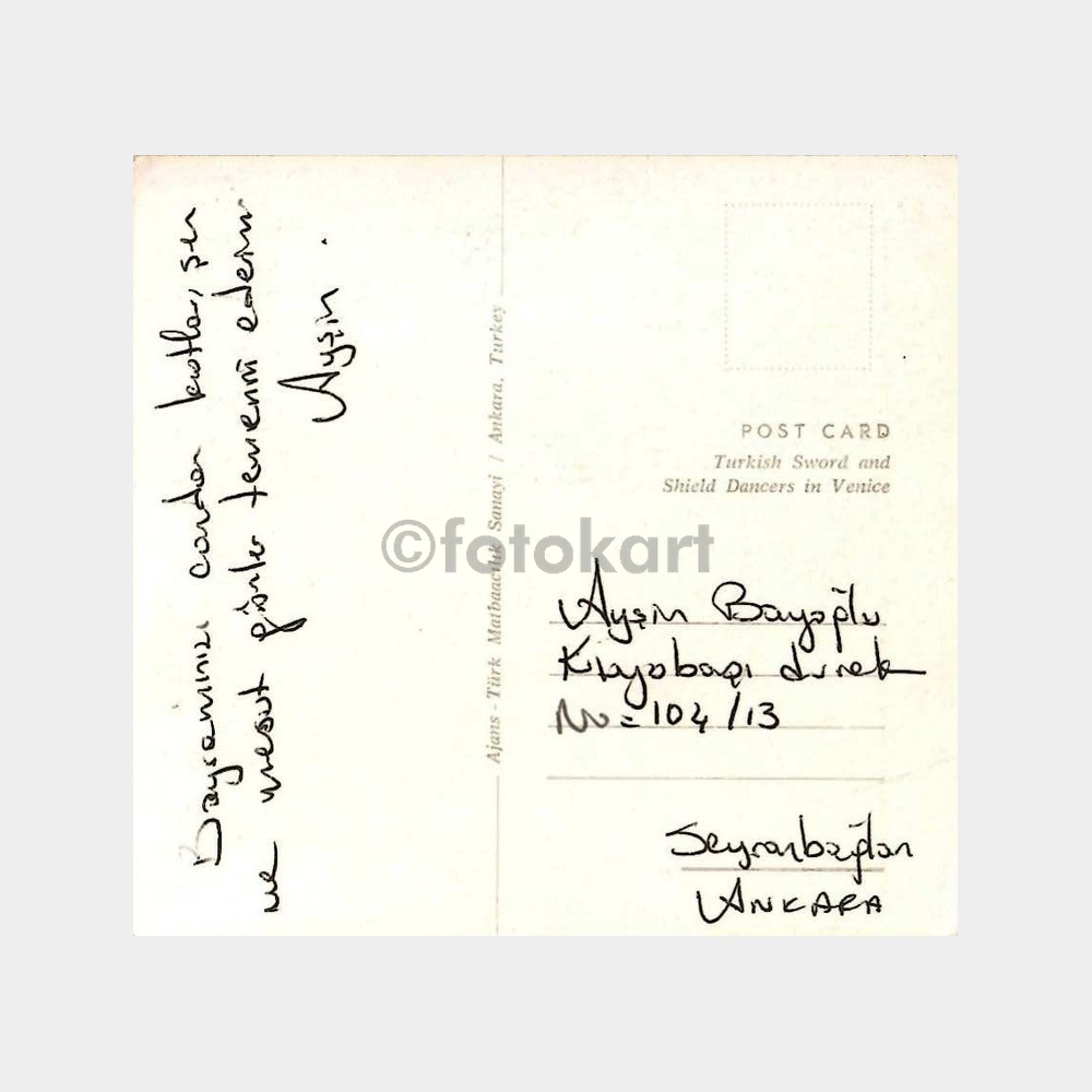 Kılıç Kalkan Ekibi Venedik Gösterisi Kartpostal - Görsel 2