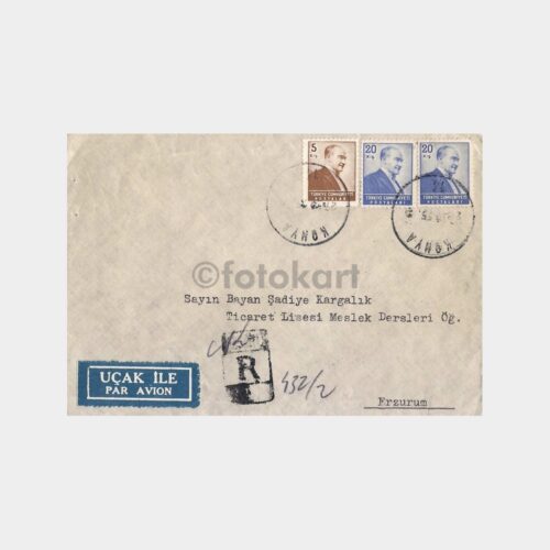 1955 Konya Damgalı Mektup Zarfı