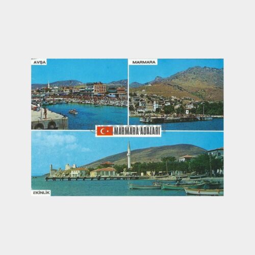 Marmara Adaları Avşa-Marmara-Ekinlik 3 Parçalı Kartpostal