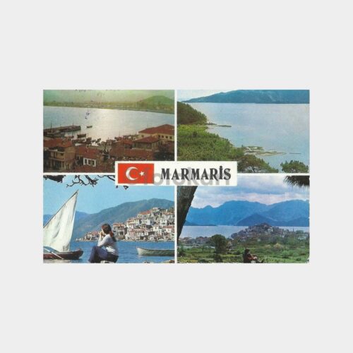 Marmaris Pullu Damgalı Kartpostal
