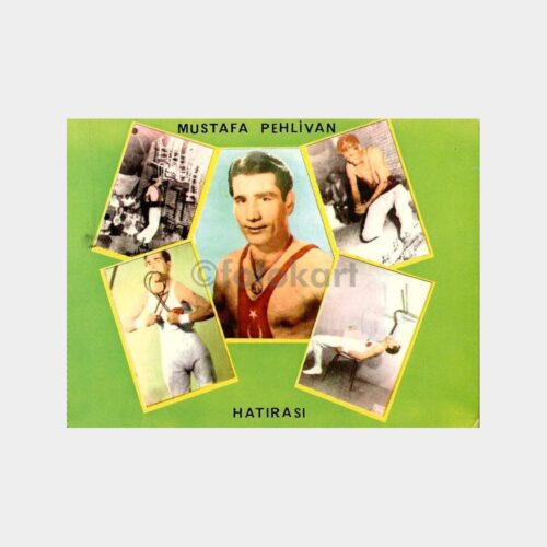 Miili Güreşçi Mustafa Pehlivan Hatırası Kartpostal