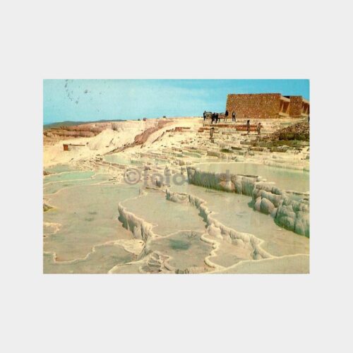 Pamukkale Pullu Damgalı Kartpostal