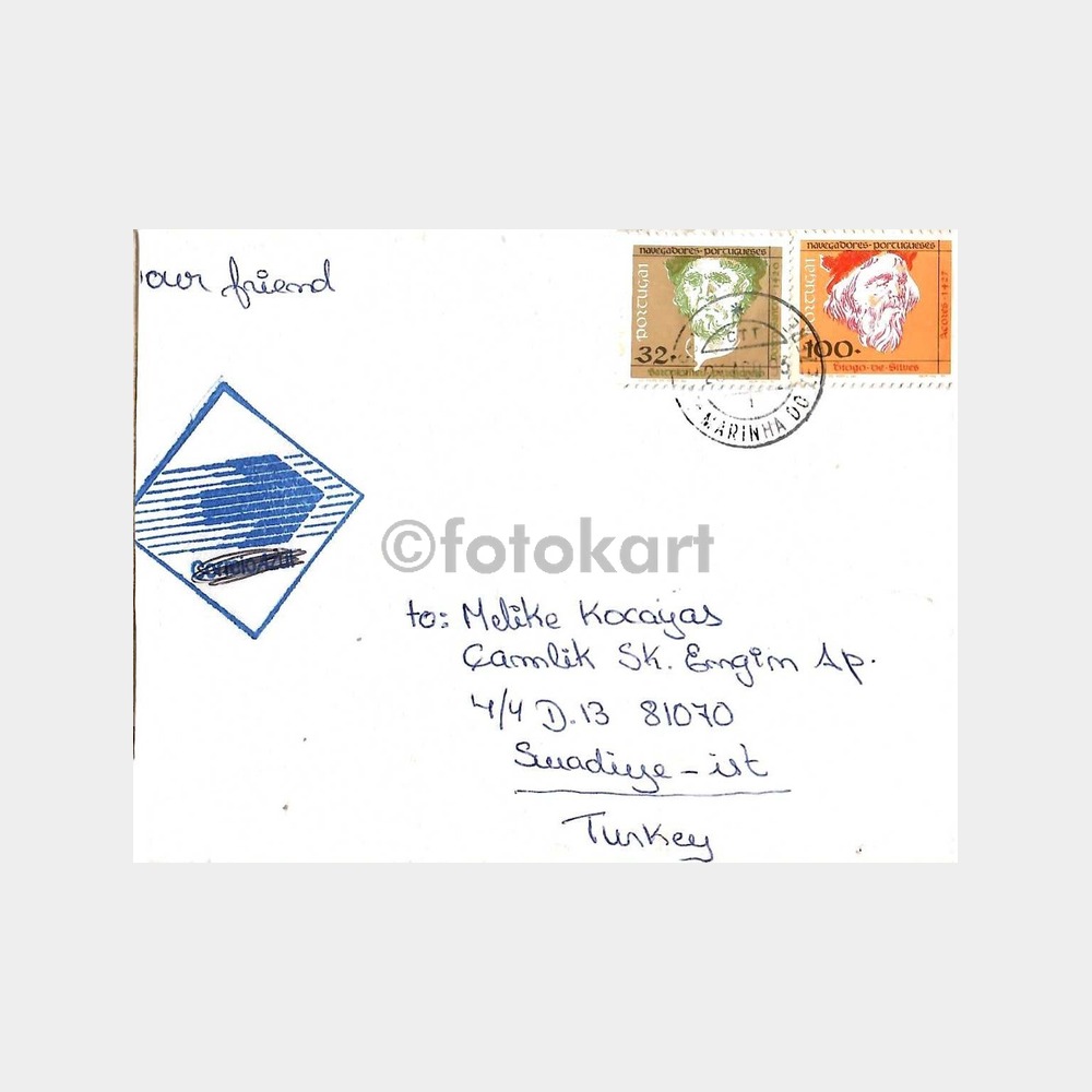 1993 Portekiz Marinha do Zêzere Damgalı Zarf