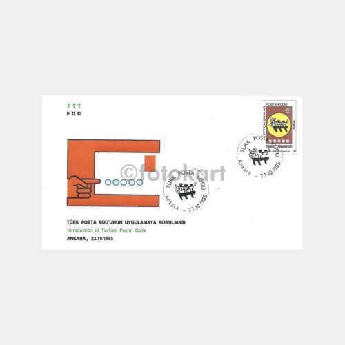 1985 Posta Kodu PTT FDC-İlk Gün Zarfı
