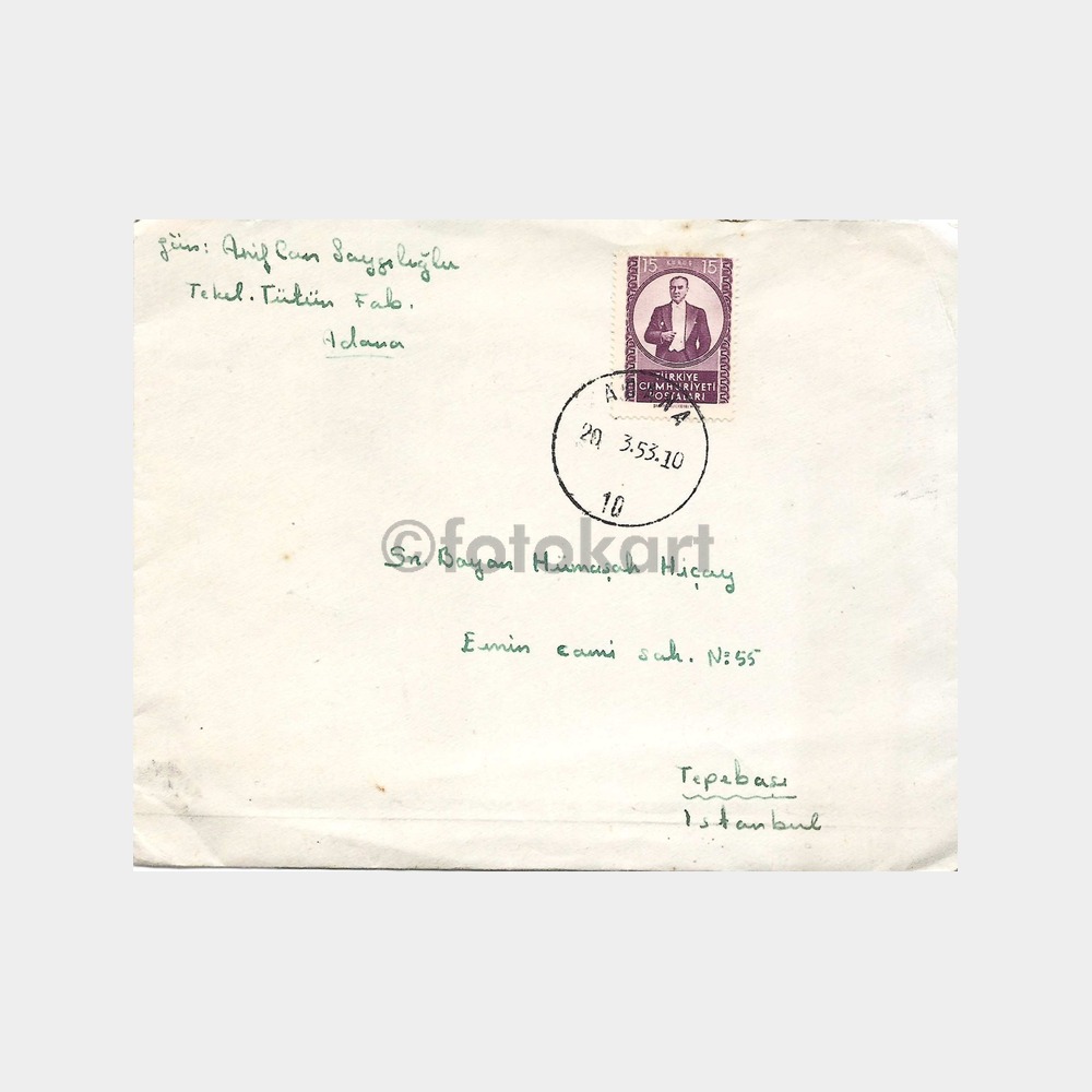 Postadan Geçmiş Zarf-Adana