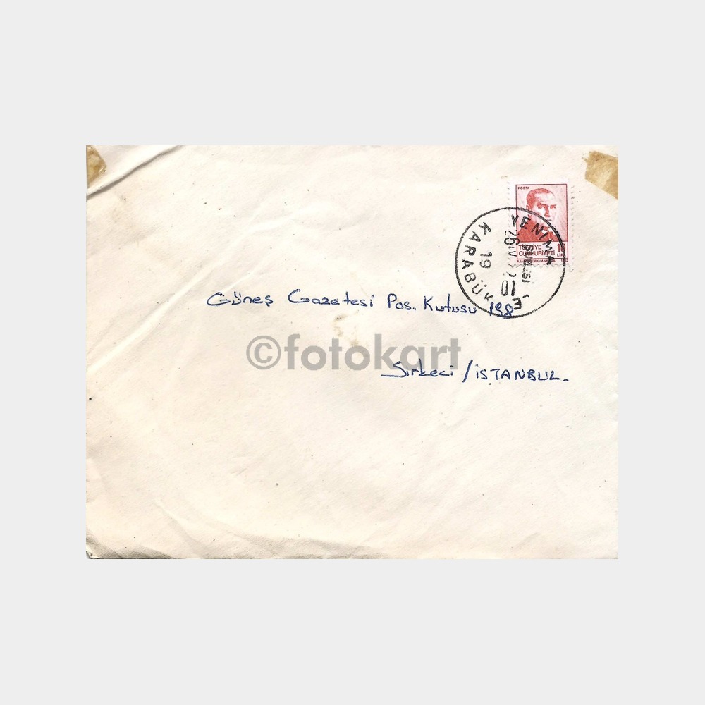 Postadan Geçmiş Zarf-Karabük