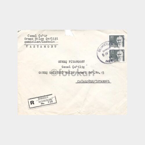 Postadan Geçmiş Zarf-Gemiciler İnebolu