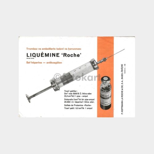 1952 Roche - Liquemine İlaç Kartı