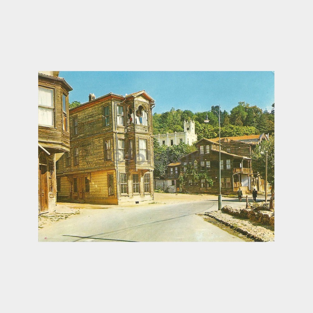 Sarıyer Eski İstanbul Evleri Kartpostal