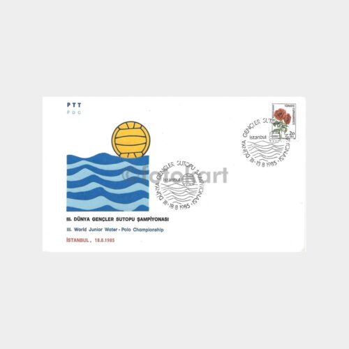 1985 Sutopu Şampiyonası PTT FDC-İlk Gün Zarfı