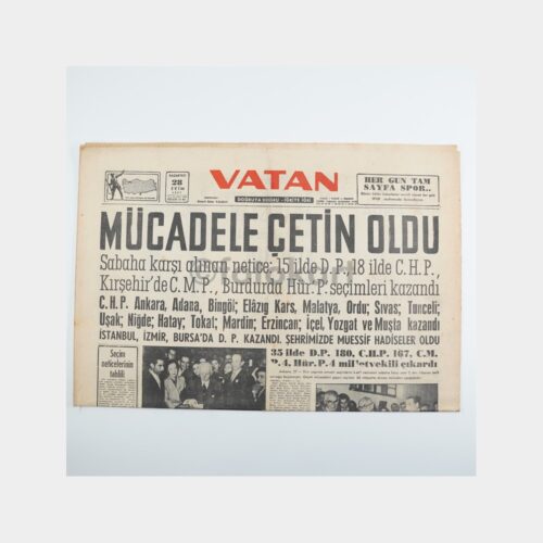 Tercüman Gazetesi Orijinal Nüsha, 28 Ekim 1957