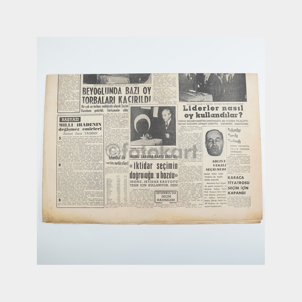 Tercüman Gazetesi Orijinal Nüsha, 28 Ekim 1957 - Görsel 2