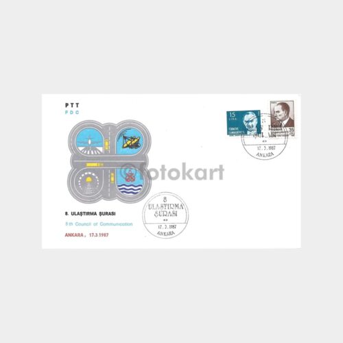 1987 Ulaştırma PTT FDC-İlk Gün Zarfı