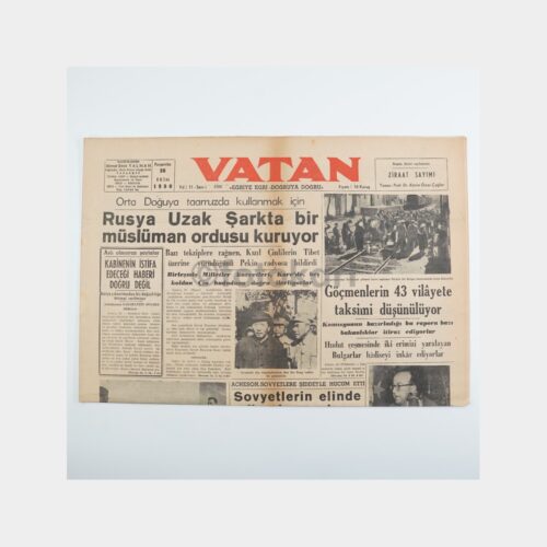Vatan Gazetesi Orijinal Nüsha, 26 Ekim 1950