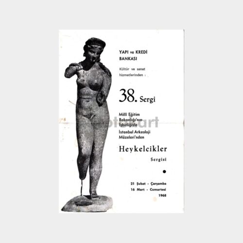 1968 Yapı Kredi Sergisi 38. Sergi Heykelcikler Broşür