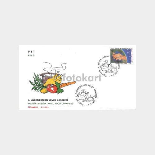 1992 Yemek Kongresi PTT FDC-İlk Gün Zarfı