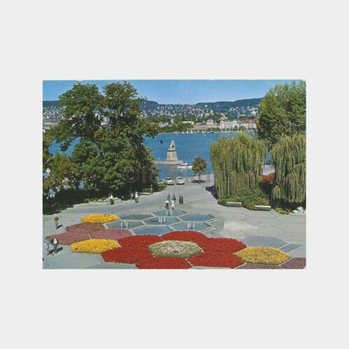 Zurih Pullu Damgalı Kartpostal