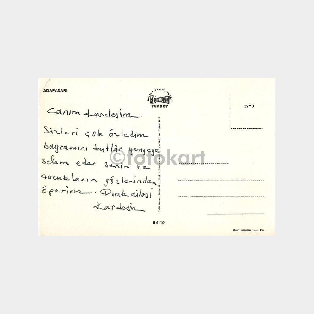 Adapazarı Şehirden 3 Görünüş Kartpostal - Görsel 2