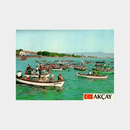 Akçay Sahil Kayıklar Kartpostal