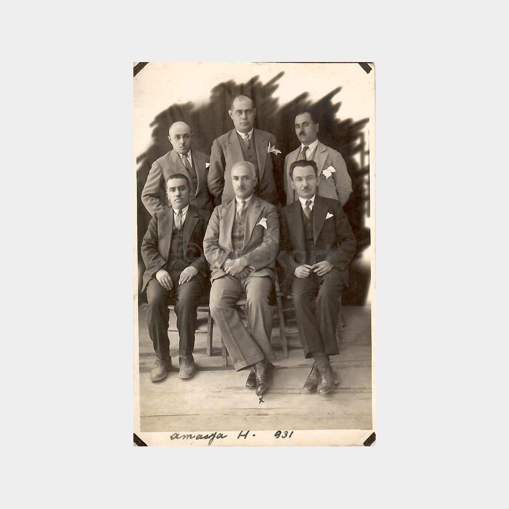 1931 Amasya Önemli Kişiler Stüdyo Fotoğrafı