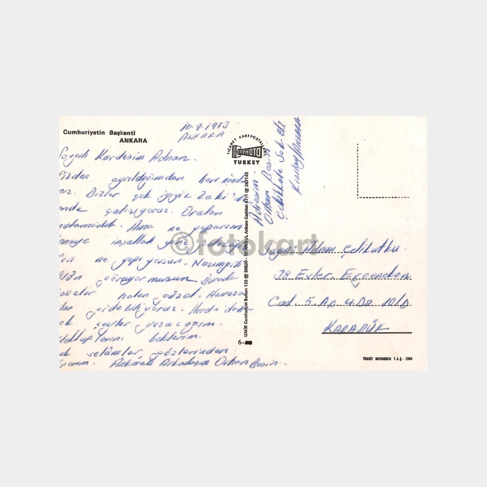 Ankara 4 Görünüş Kartpostal - Görsel 2