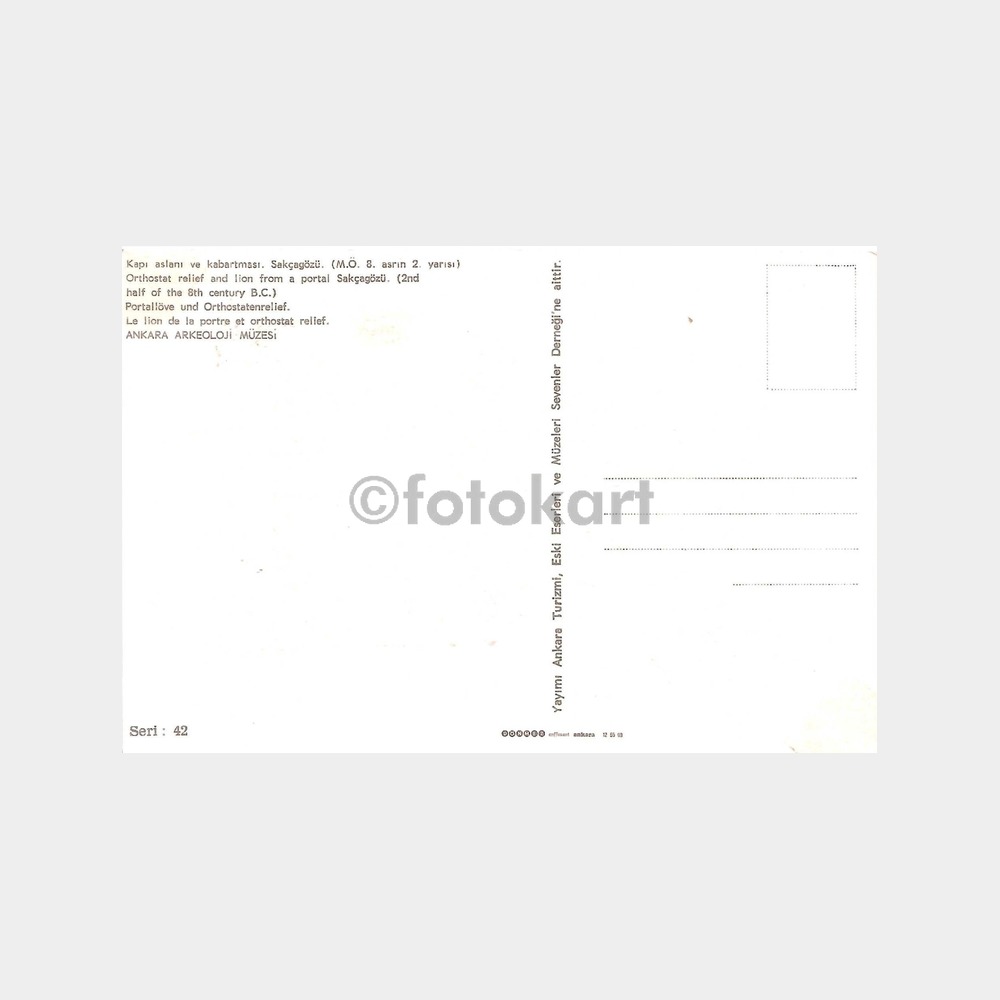 Ankara Arkeoloji Müzesi 6 Adet Kartpostal - Görsel 10