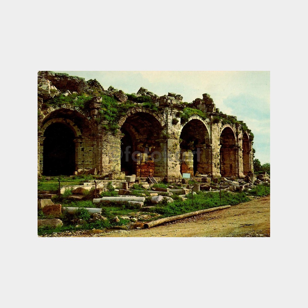 Antalya Side Tiyatrosu Girişi Kartpostal
