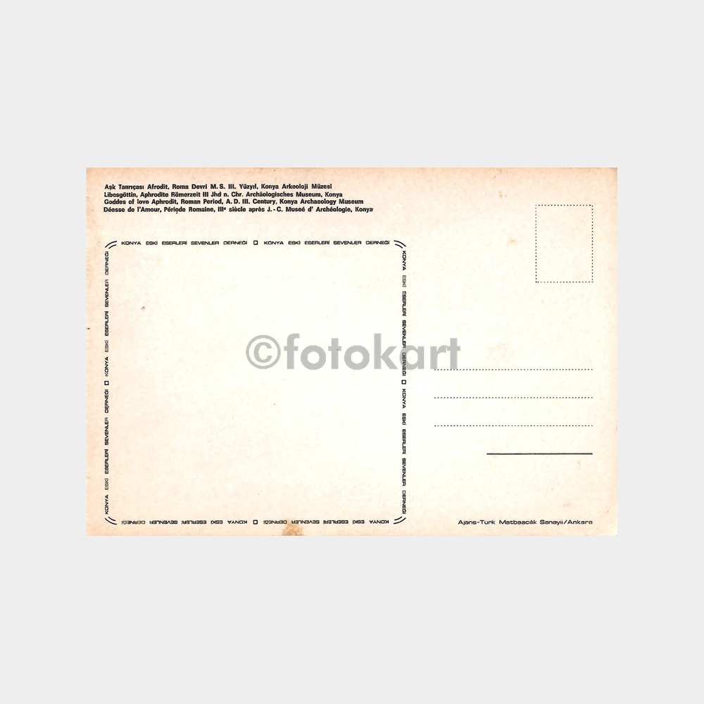 Aşk Tanrıçası Afrodit Heykeli Konya Müzesi Kartpostal - Görsel 2