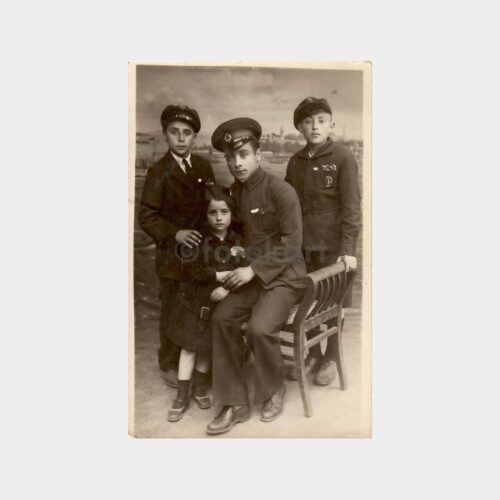 1931 Asker ve Çocukları Stüdyo Fotoğraf