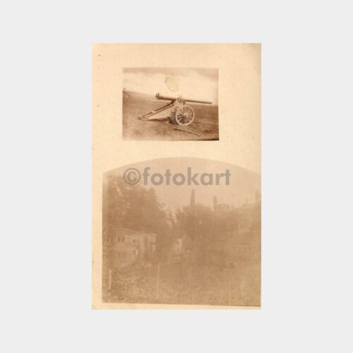 Askeri Top Arabası Resimli Şehir Fotoğrafı