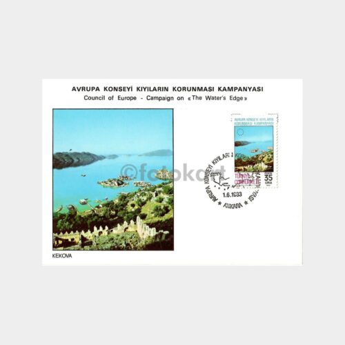 1983 Avrupa Konseyi Kıyıların Korunması Kampanyası Kekova Özel Damga-Zarf