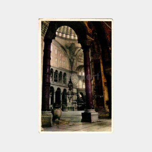 1963 Ayasofya İçinden Görünüş Kartpostal