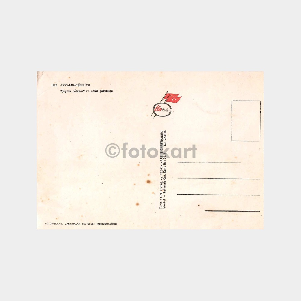 Ayvalık Şeytan Sofrası ve Sahil Görünüşü Kartpostal - Görsel 2