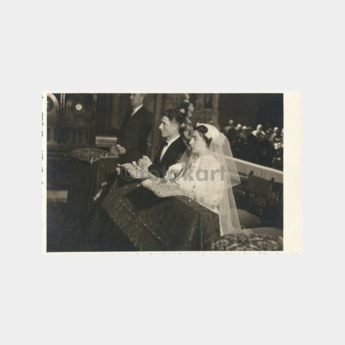 1953 Azınlık Nikah Töreni - Gelin Damat Fotoğrafı