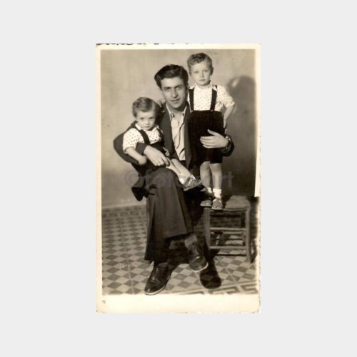 1957 Baba ve Çocukları Stüdyo Fotoğraf