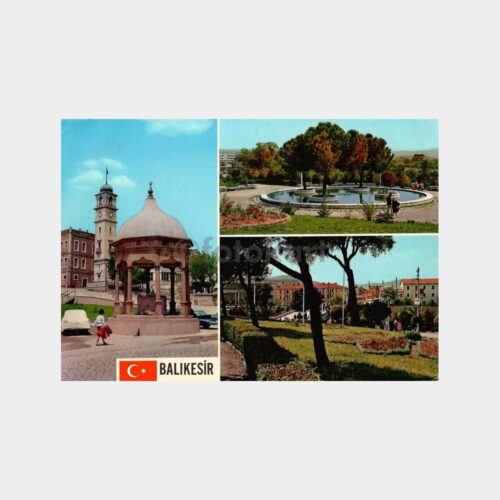Balıkesir Saat Kulesi ve Park 3 Görünüm Kartpostal