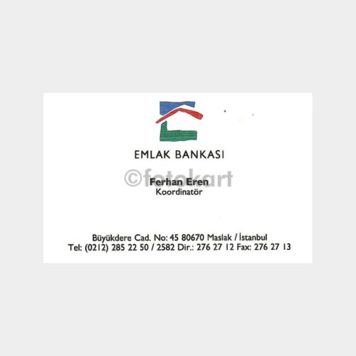 Banka Kartvizitleri Serisi, No. 33 Emlak Bankası
