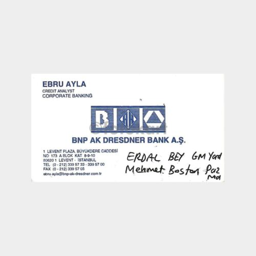 Banka Kartvizitleri Serisi, No. 81 BNP Ak Dresdner